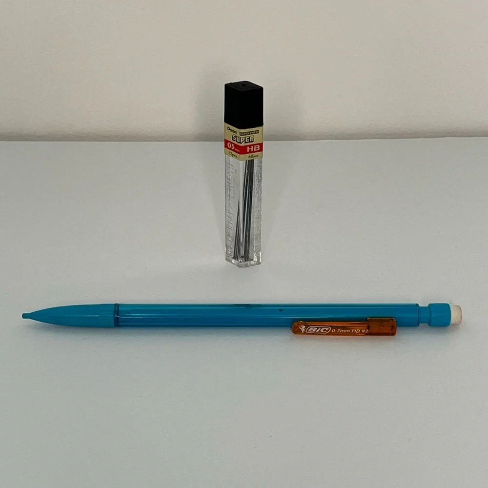 Blue Bic Mechanical Pencil with Lead Refill
